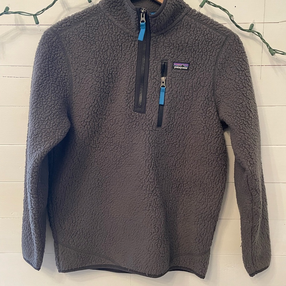Patagonia Gray Kids Fleece Jacket